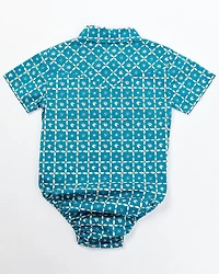 Shyanne Infant Girls' Rodeo Print Short Sleeve Pearl Snap Onesie