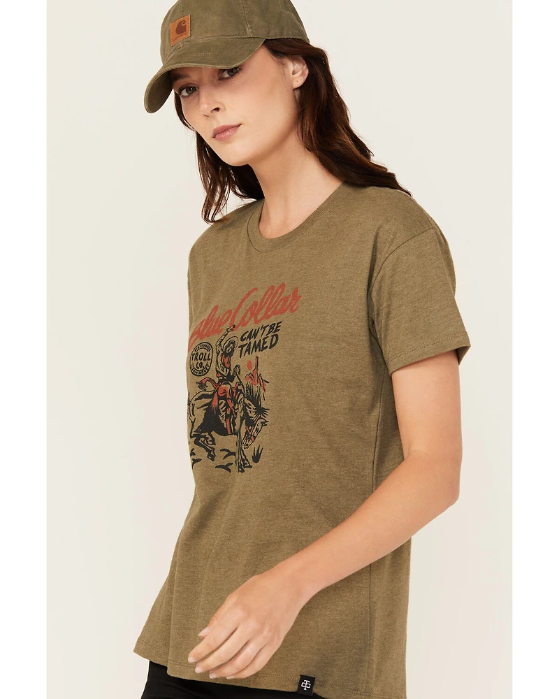 Troll Co Women's Can't Be Tamed Short Sleeve Graphic Tee