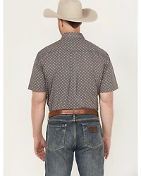 Cinch Men's Geo Print Short Sleeve Button-Down Stretch Western Shirt