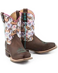 Tin Haul Girls' Daisy Western Boots - Square Toe
