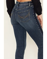 Idyllwind Women's Holland Medium Wash Contrast Panels High Risin' Stretch Bootcut Jeans