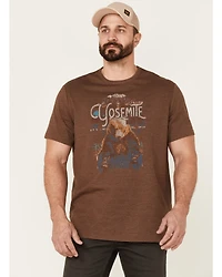 Brothers and Sons Men's Brown Yosemite Bear Graphic Short Sleeve T-Shirt