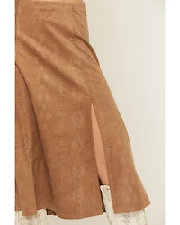 Shyanne Women's Embossed Southwestern Print Faux Suede Mini Skirt