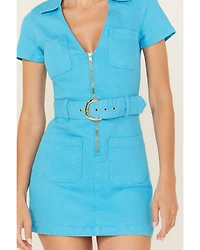 Show Me Your Mumu Women's Belted Mini Dress