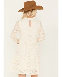 Molly Bracken Women's Long Sleeve Lace Mini Dress