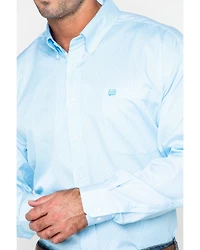 Cinch Men's Tencel Mini Striped Long Sleeve Button-Down Western Shirt