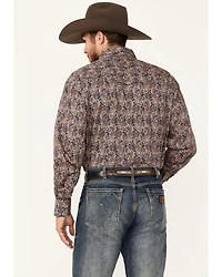 Roper Men's Amarillo Paisley Print Long Sleeve Snap Western Shirt