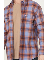 Ariat Men's FR Melrose Plaid Print Long Sleeve Snap Work Shirt