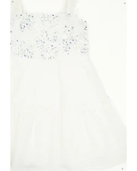 Yura Toddler Girls' Floral Patched Crochet Dress