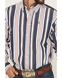 Cinch Men's Striped Long Sleeve Button-Down Western Shirt
