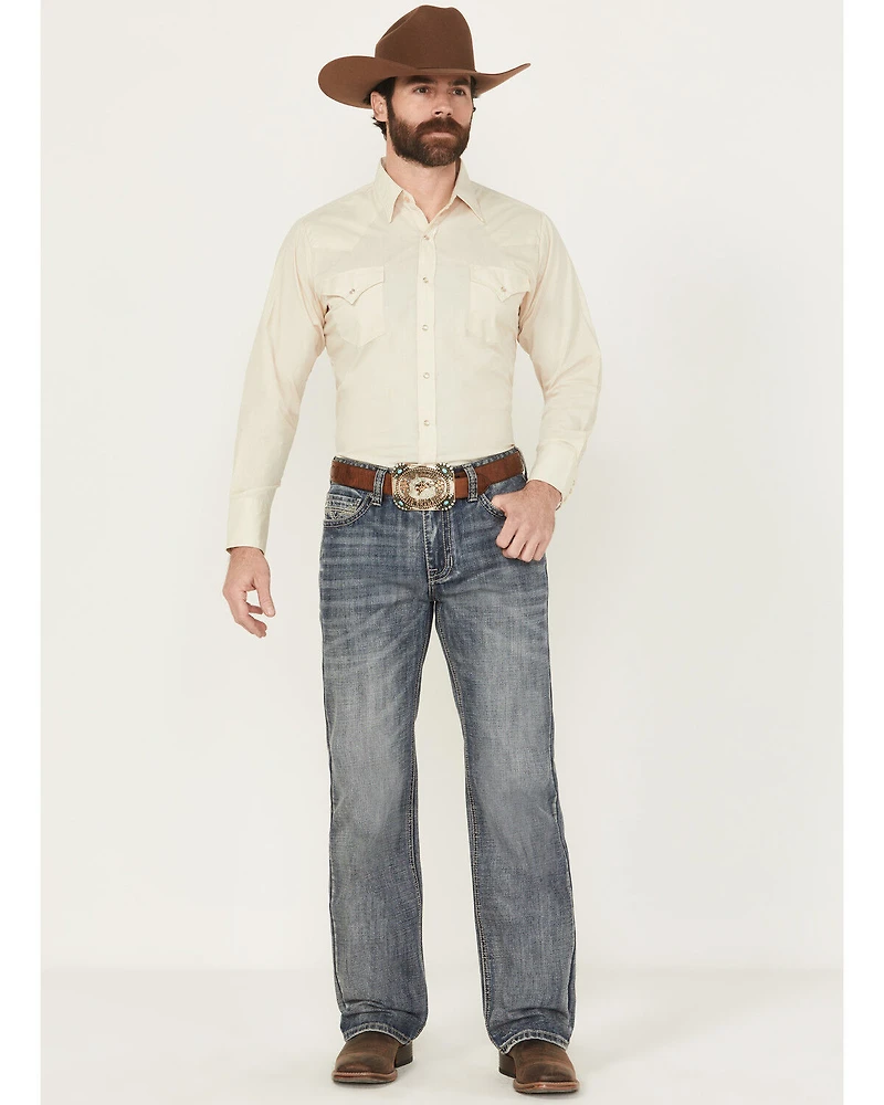 Rock & Roll Denim Men's Double Barrel Medium Wash Straight Jeans