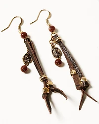 Shyanne Women's Summer Moon Antique Gold Gemstone Earring Set - 5 Piece