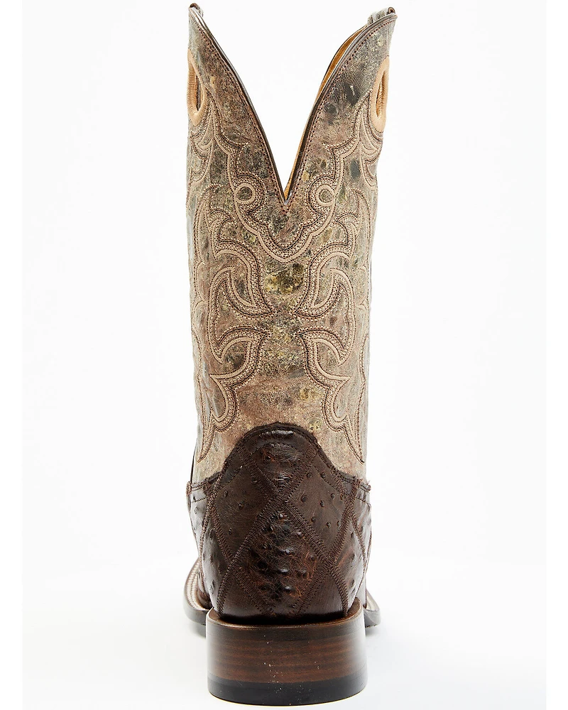 Cody James Men's Exotic Full Quill Ostrich Western Boots - Broad Square Toe