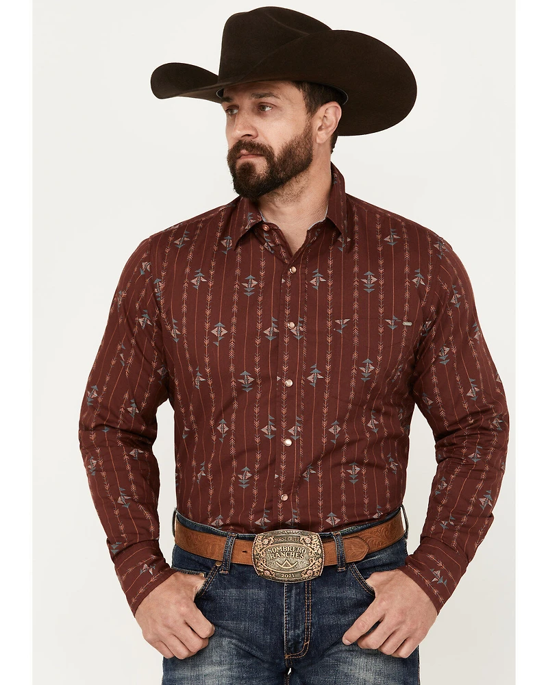 Tin Haul Men's Arrowhead Long Sleeve Western Snap Shirt