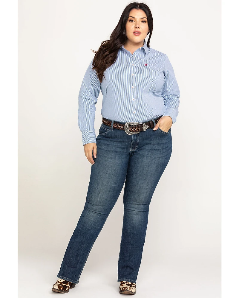 Wrangler Women's Dark Wash Bootcut Jeans - Plus