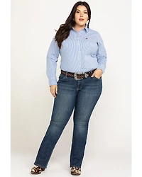 Wrangler Women's Dark Wash Bootcut Jeans - Plus