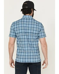 Carhartt Men's Force Sun Defender™ Relaxed Fit Lightweight Plaid Print Short Sleeve Button-Down Work Shirt