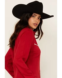 Wrangler Women's Floral Embroidered Long Sleeve Snap Western Shirt