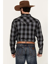 Cody James Men's Irving Plaid Print Long Sleeve Snap Western Shirt - Big