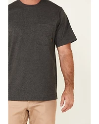 Hawx Men's Solid Charcoal Forge Short Sleeve Work Pocket T-Shirt - Big