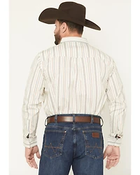 RANK 45® Men's Rocky Peak Striped Long Sleeve Button-Down Stretch Western Shirt