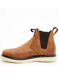 Hawx Men's Crazy Horse Wedge Chelsea Work Boots - Soft Toe