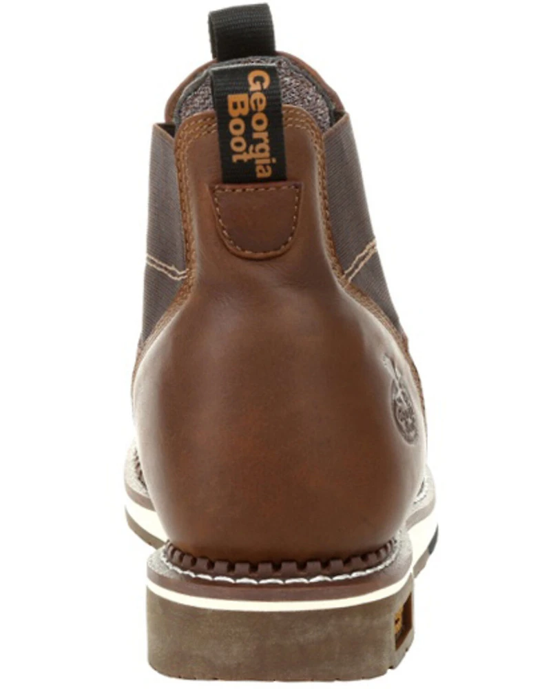 Georgia Boot Men's Waterproof Chelsea Work Boots - Soft Toe
