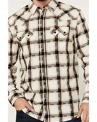 Moonshine Spirit Men's Crescendo Plaid Print Long Sleeve Snap Western Shirt