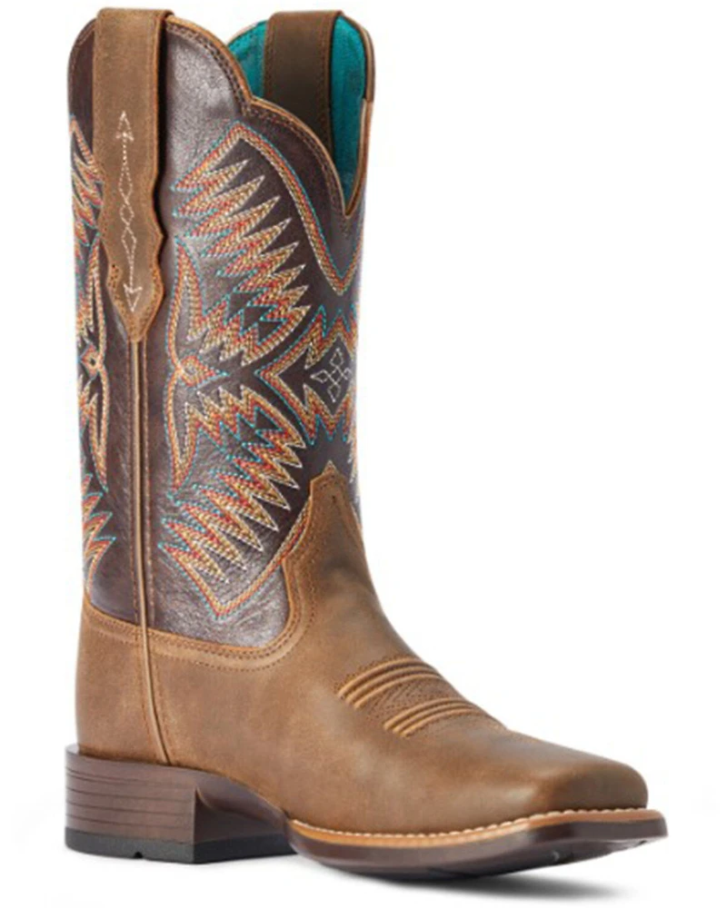 Ariat Women's Odessa Stretchfit Performance Western Boots - Broad Square Toe