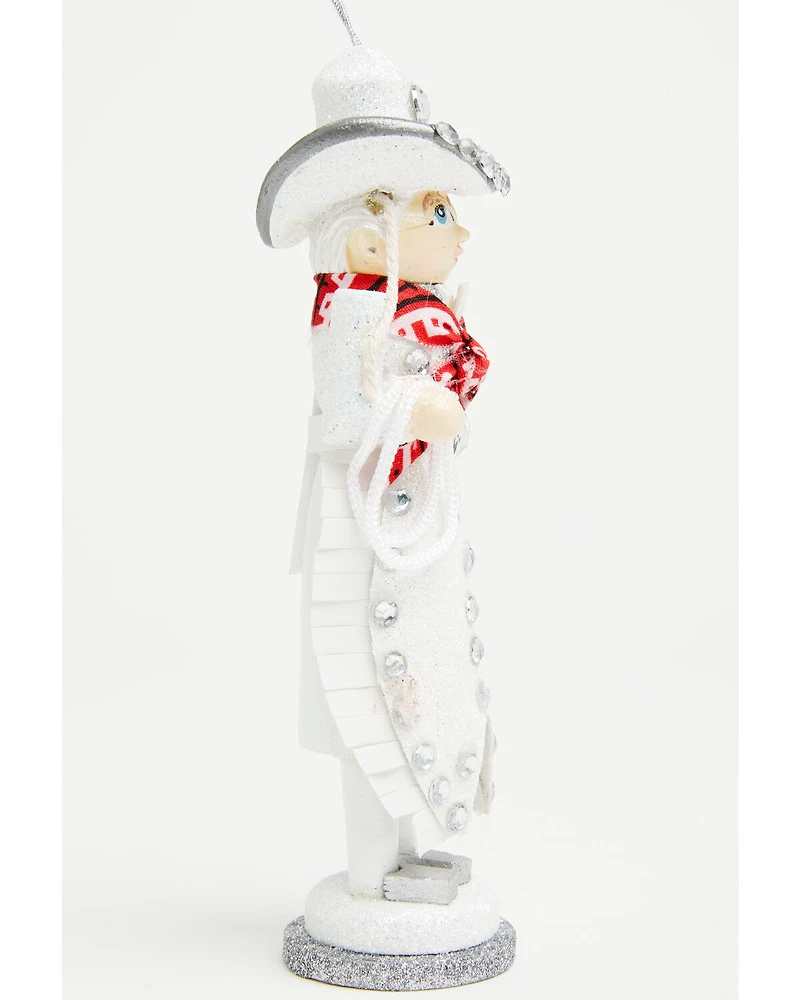 Kurt Adler Hollywood Rhinestone Cowgirl Nutcracker Ornament