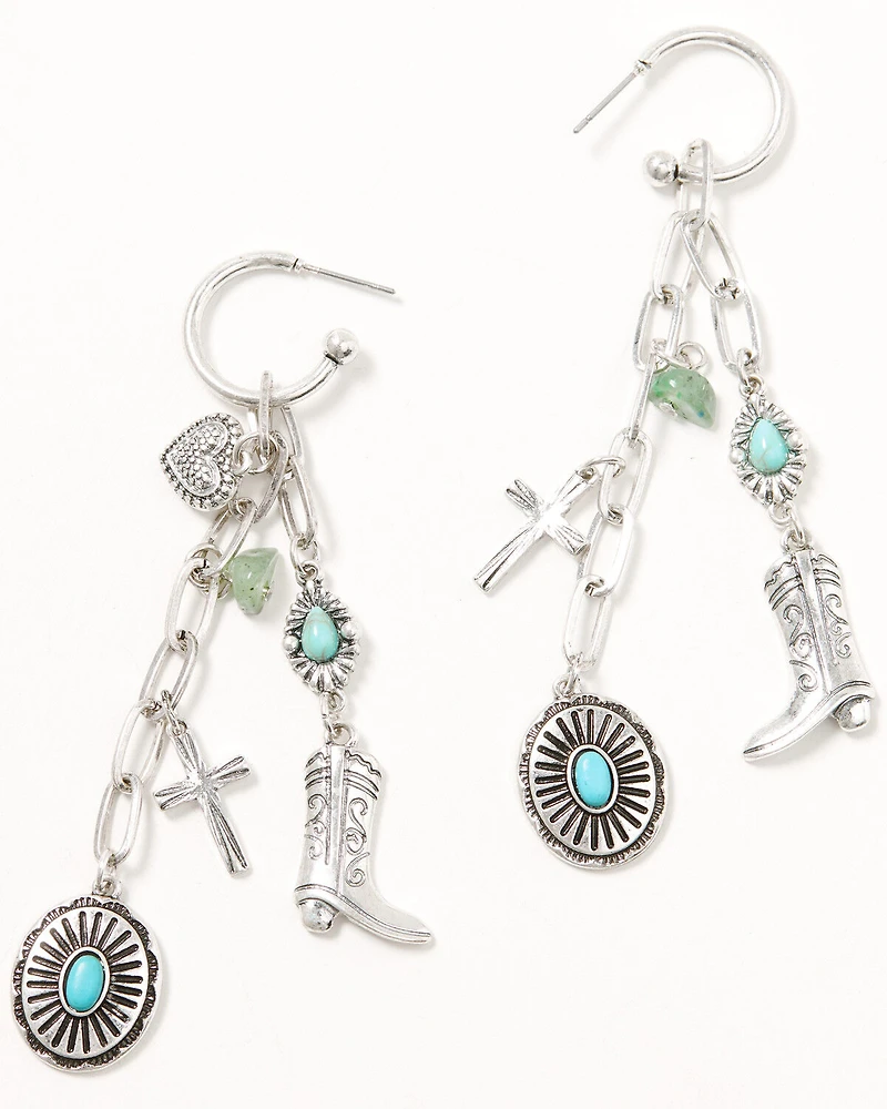 Shyanne Women's Linear Dangle Charm Earrings