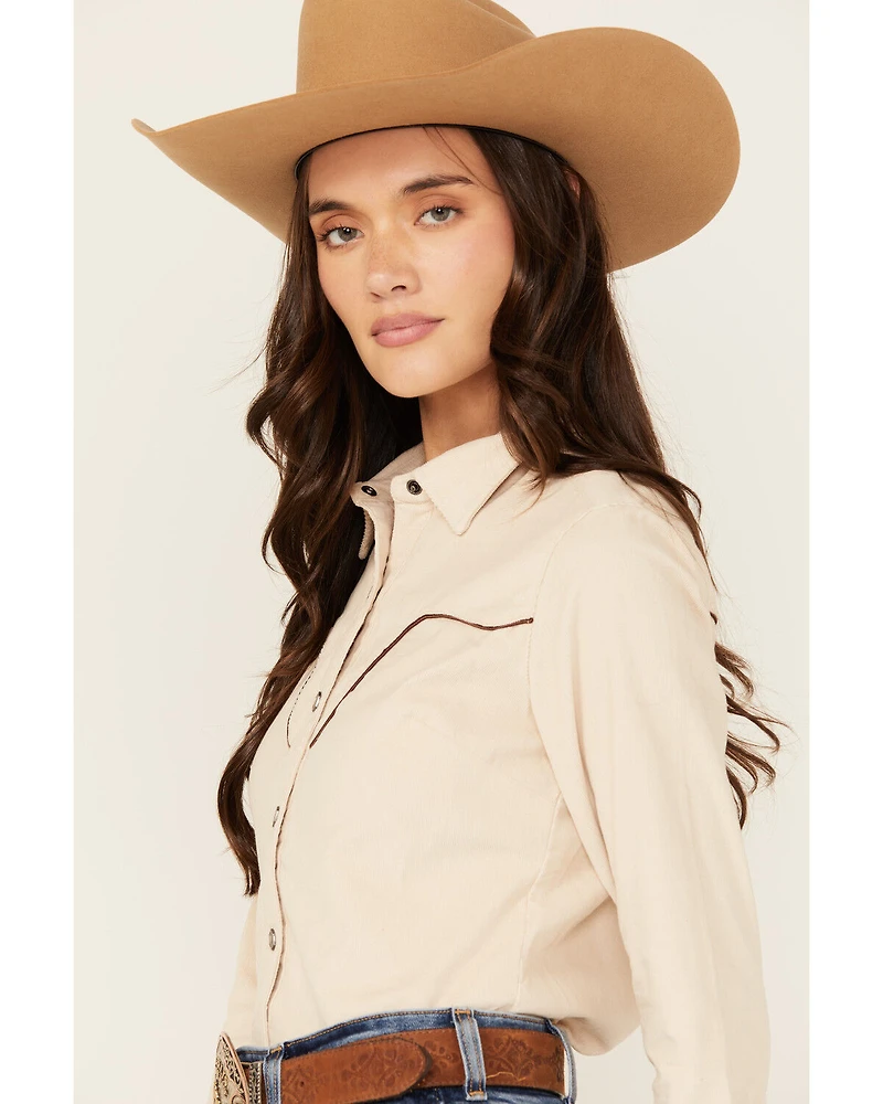 Shyanne Women's Corduroy Long Sleeve Snap Western Shirt