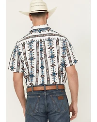 RANK 45® Men's Brody Southwestern Striped Short Sleeve Button-Down Stretch Western Shirt
