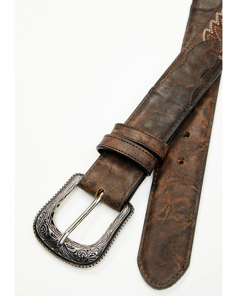 Cody James Men's Brooks Stitched Leather Belt