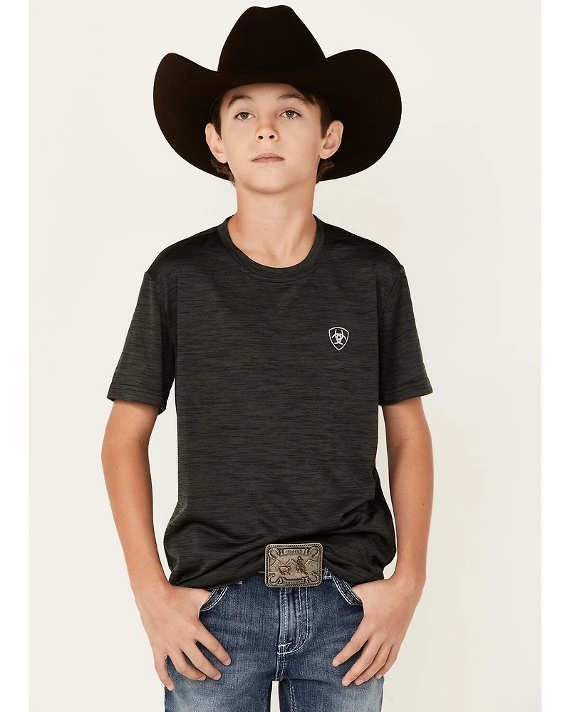Ariat Boys' Charger Vertical Flag Graphic Short Sleeve T-Shirt