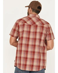 Brothers and Sons Men's Amador Plaid Print Short Sleeve Button-Down Western Shirt