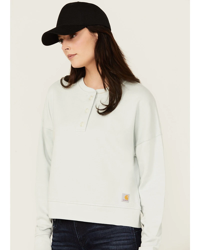 Carhartt Women's Loose Fit Midweight Henley Sweatshirt
