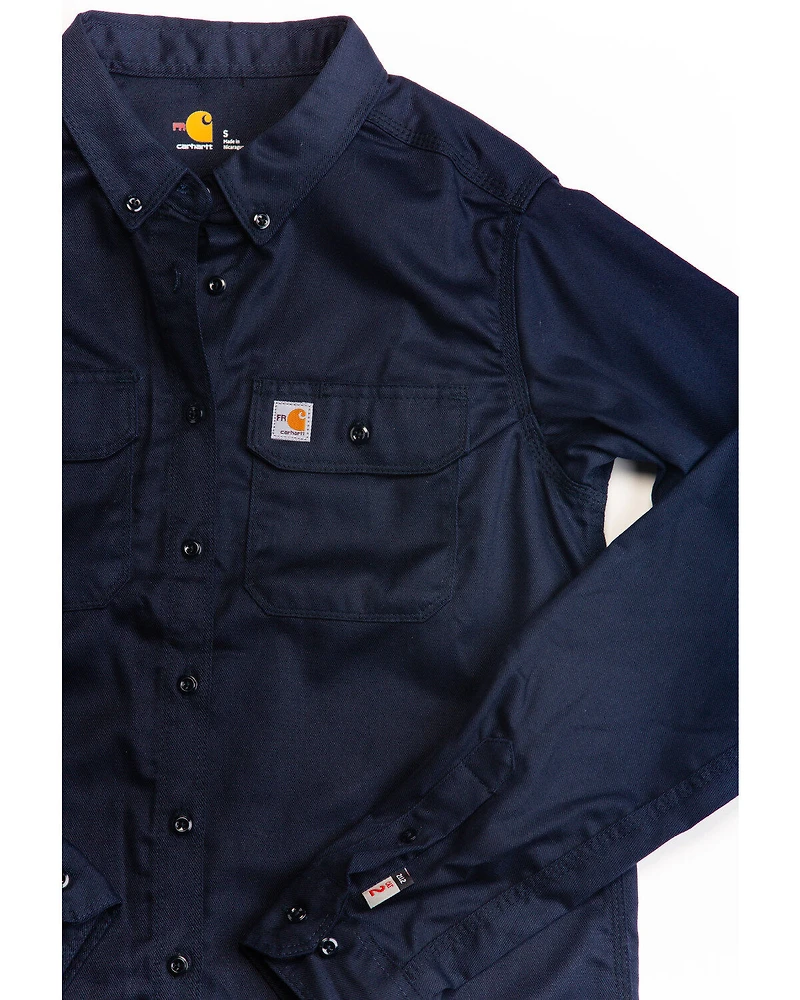 Carhartt Women's FR Rugged Flex® Long Sleeve Button-Down Work Shirt
