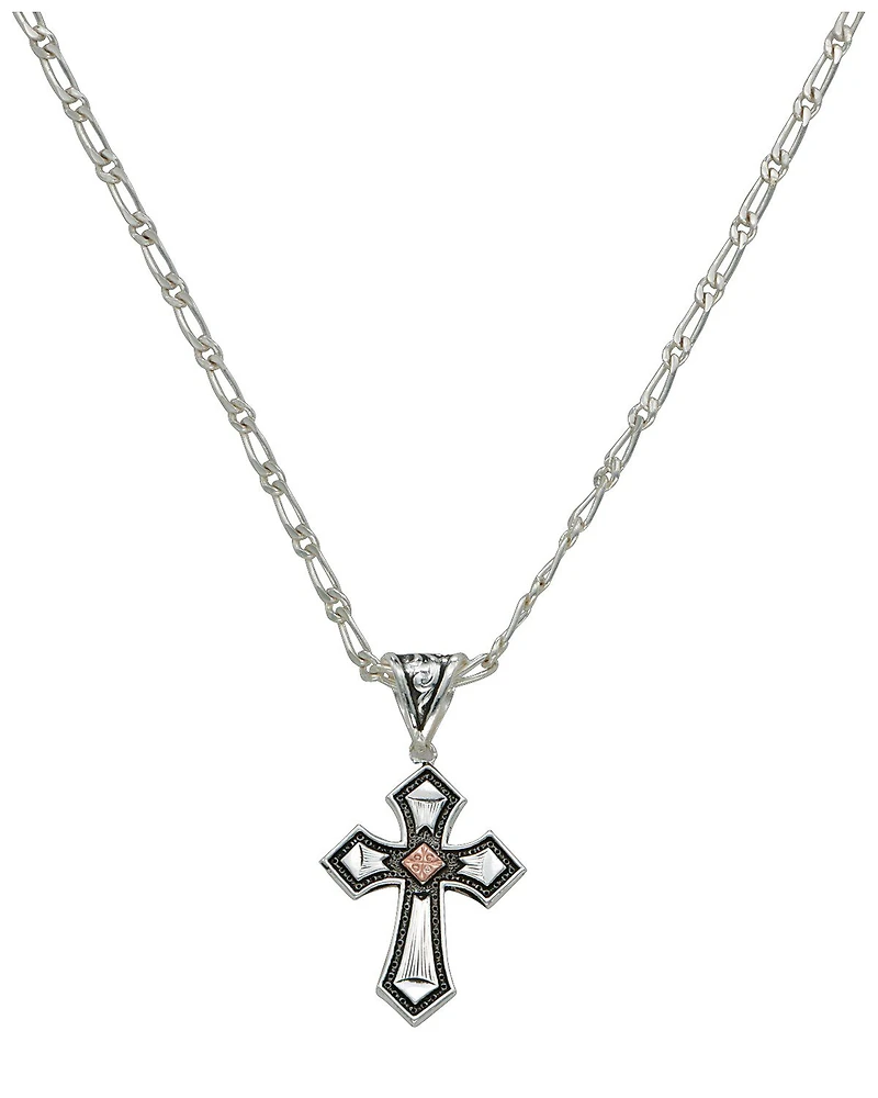 Montana Silversmiths Antique Silver Cross Necklace