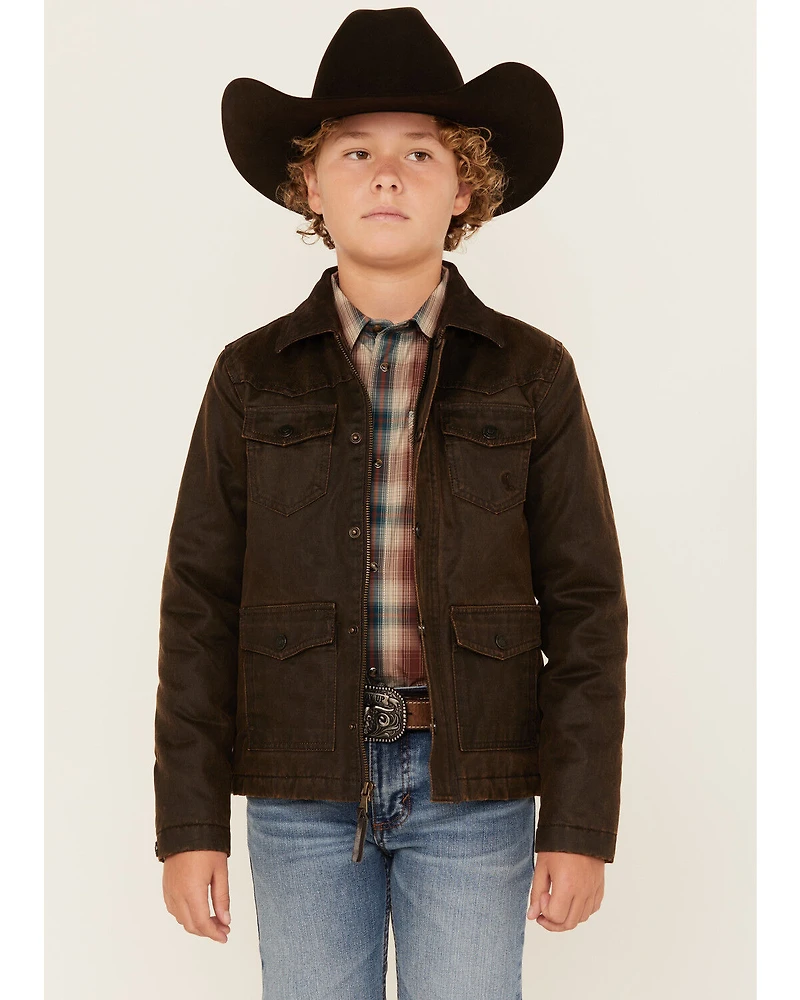 Cody James Boys' Road Dust Oil Skin Jacket