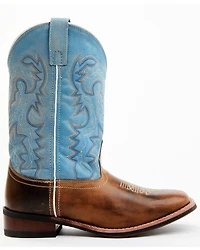 Laredo Women's Darla Embroidered Burnished Leather Western Performance Boots - Broad Square Toe