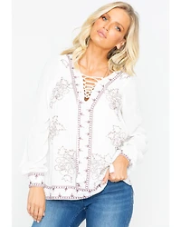 Idyllwind Women's Homegrown Lace-Up Tunic Top