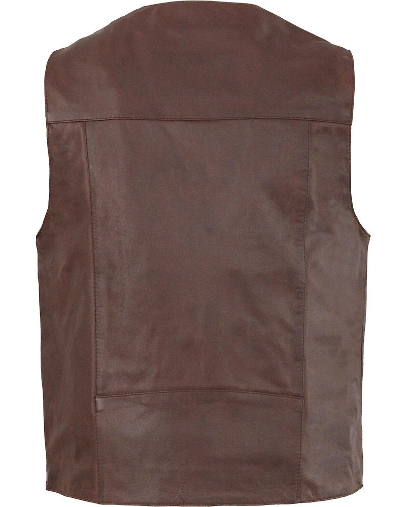 Milwaukee Leather Men's Western Plain Side Vest - Big 5X