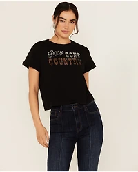 Idyllwind Women's Sorry Gone Country Short Sleeve Cropped Graphic Tee