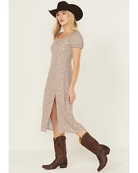 Idyllwind Women's Beth Ditsy Print Puff Sleeve Midi Dress