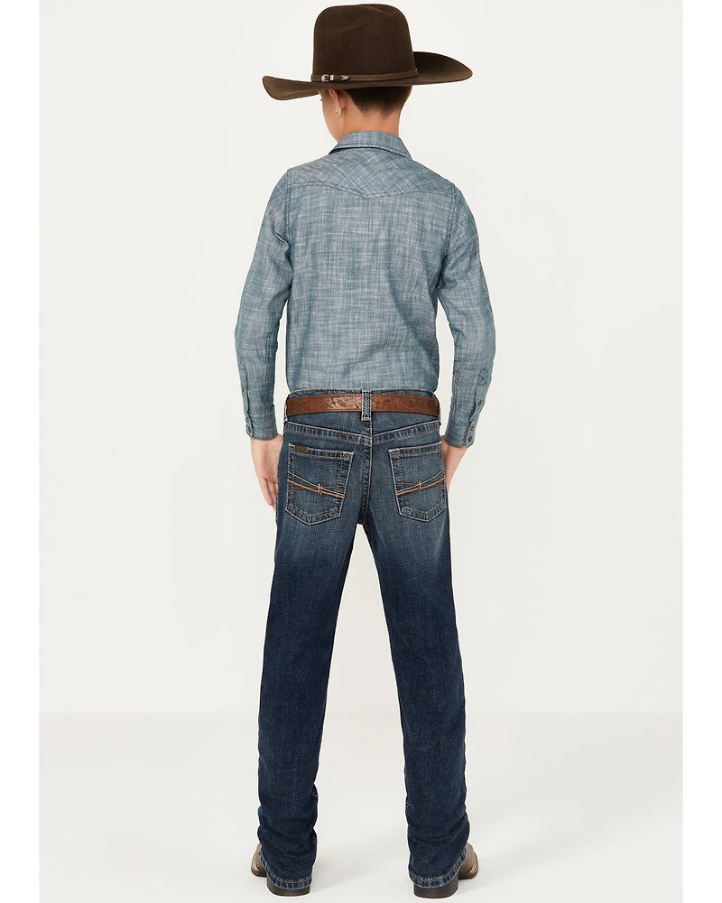 Ariat Boys' Medium Wash B4 Relaxed Stretch Bootcut Jeans