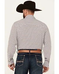 Panhandle Select Men's Southwestern Geo Print Long Sleeve Snap Performance Stretch Western Shirt