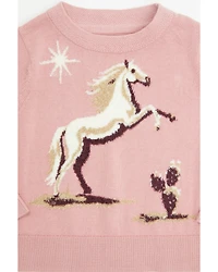 Shyanne Toddler Girls' Horse Pullover Knit Sweater