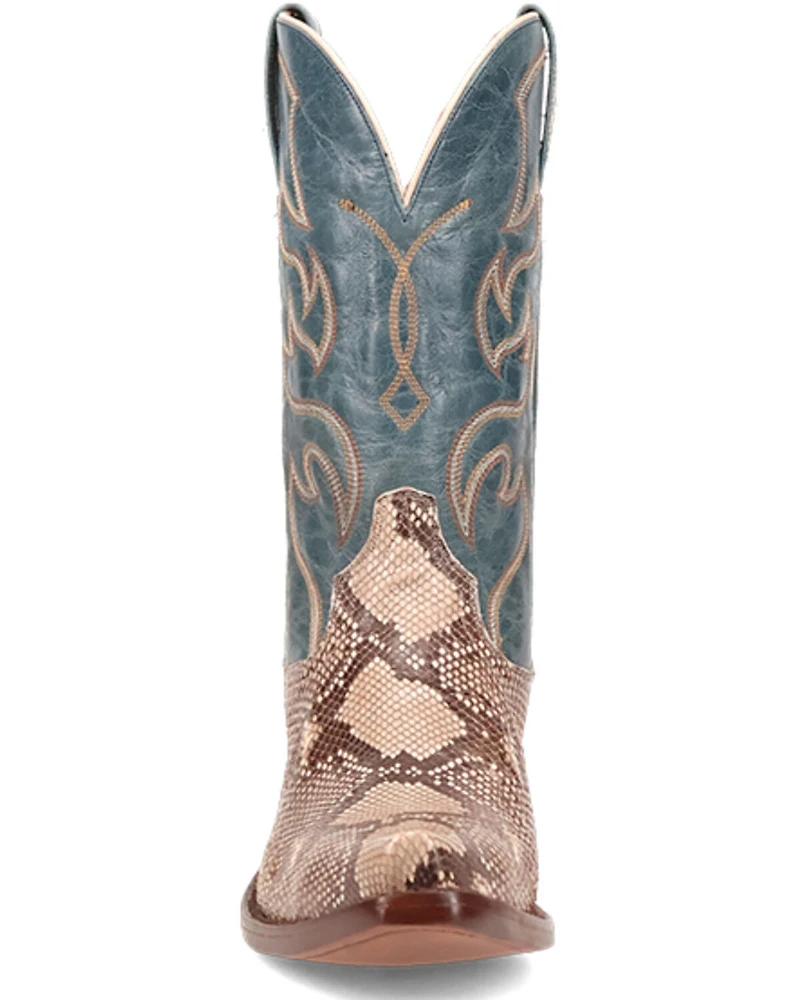 Dan Post Men's Exotic Python Western Boots - Snip Toe