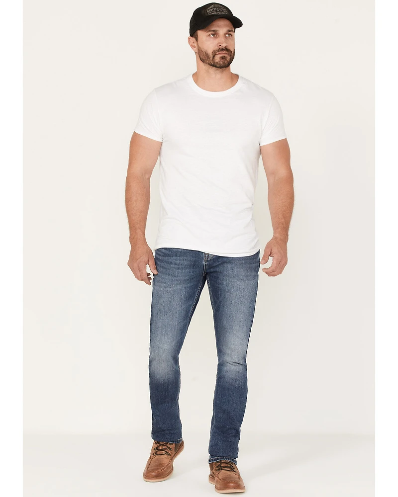 Brothers and Sons Men's Wilder Wash Stretch Slim Tapered Jeans
